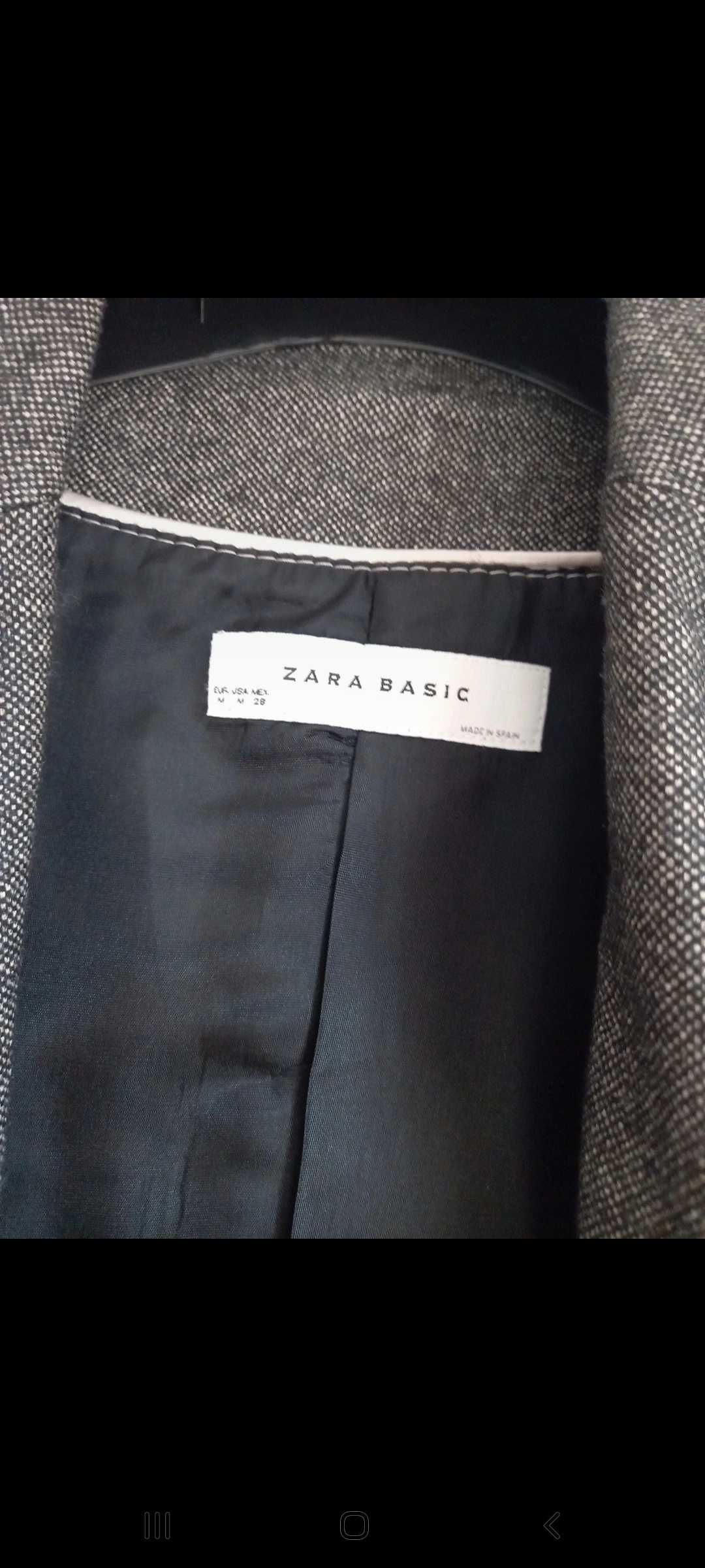Blaser cinzento e preto mesclado - M - Zara