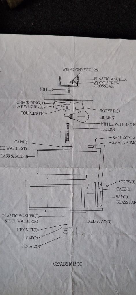 Lampa sufitowa Angielska