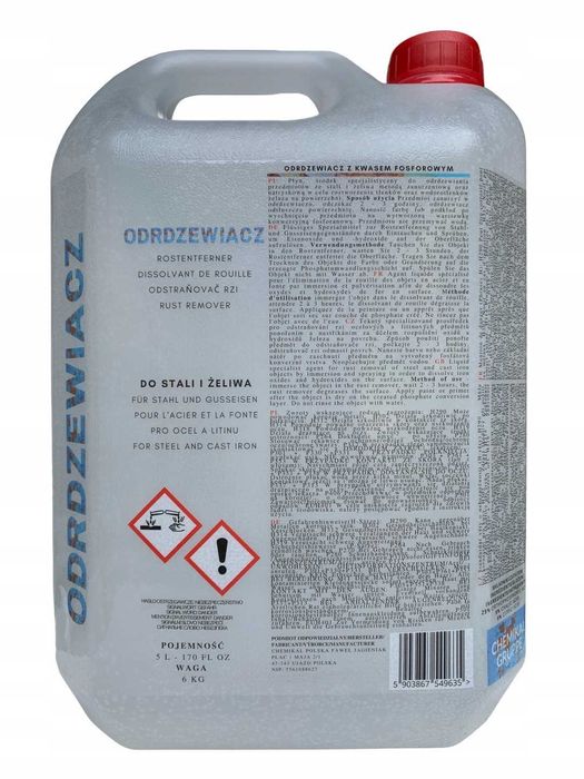 Odrdzewiacz kwas FOSFOROWY 5L