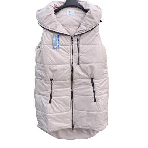 Bezrękawnik, Kamizelka długa damska pikowana, kolory, kaptur M-5XL