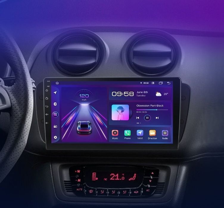 Radio nawigacja Seat Ibiza 6j 2009 - 2013 Android Carplay 6GB 128GB