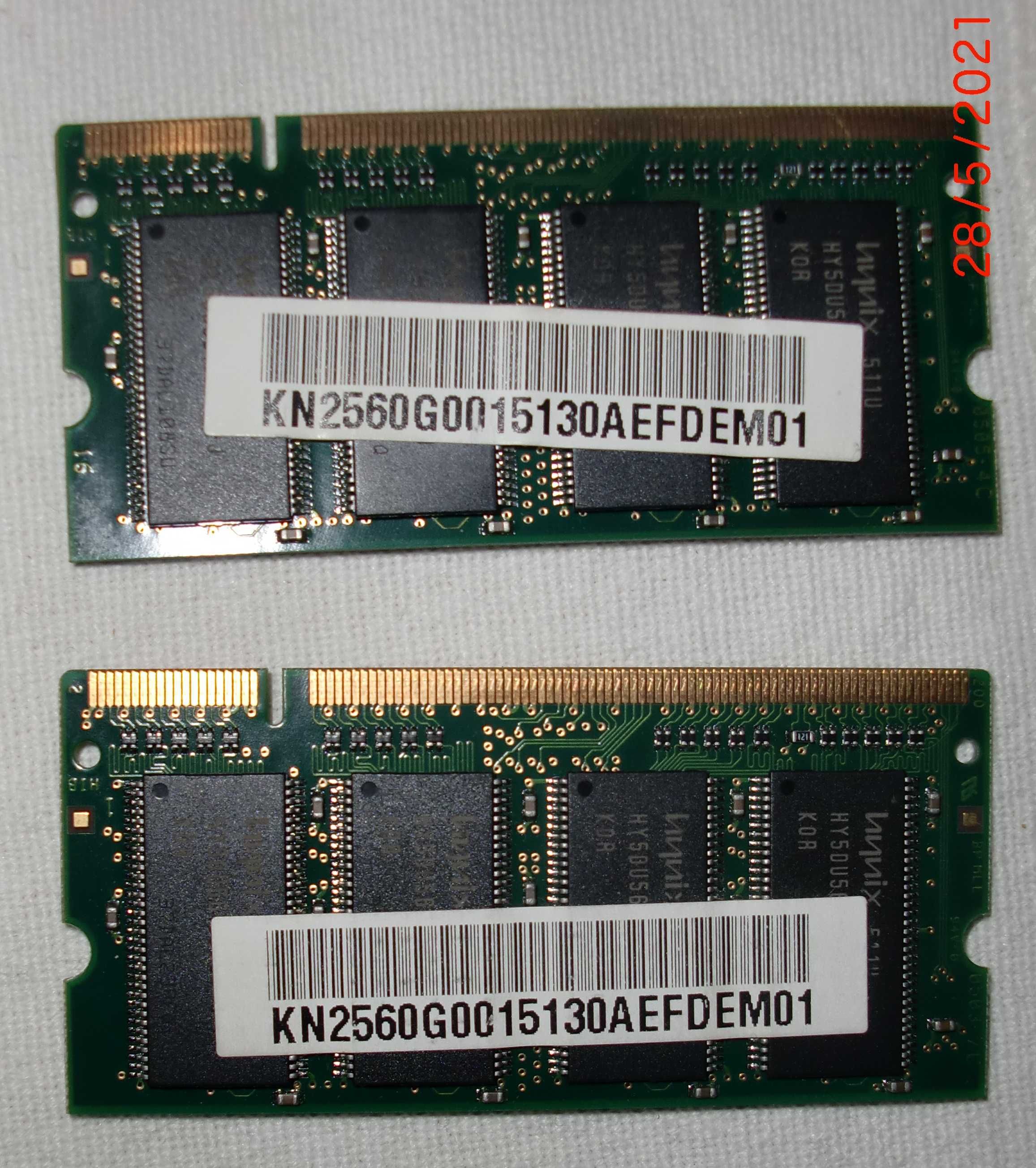 Memória DDR 256MB 333MHz para Portátil