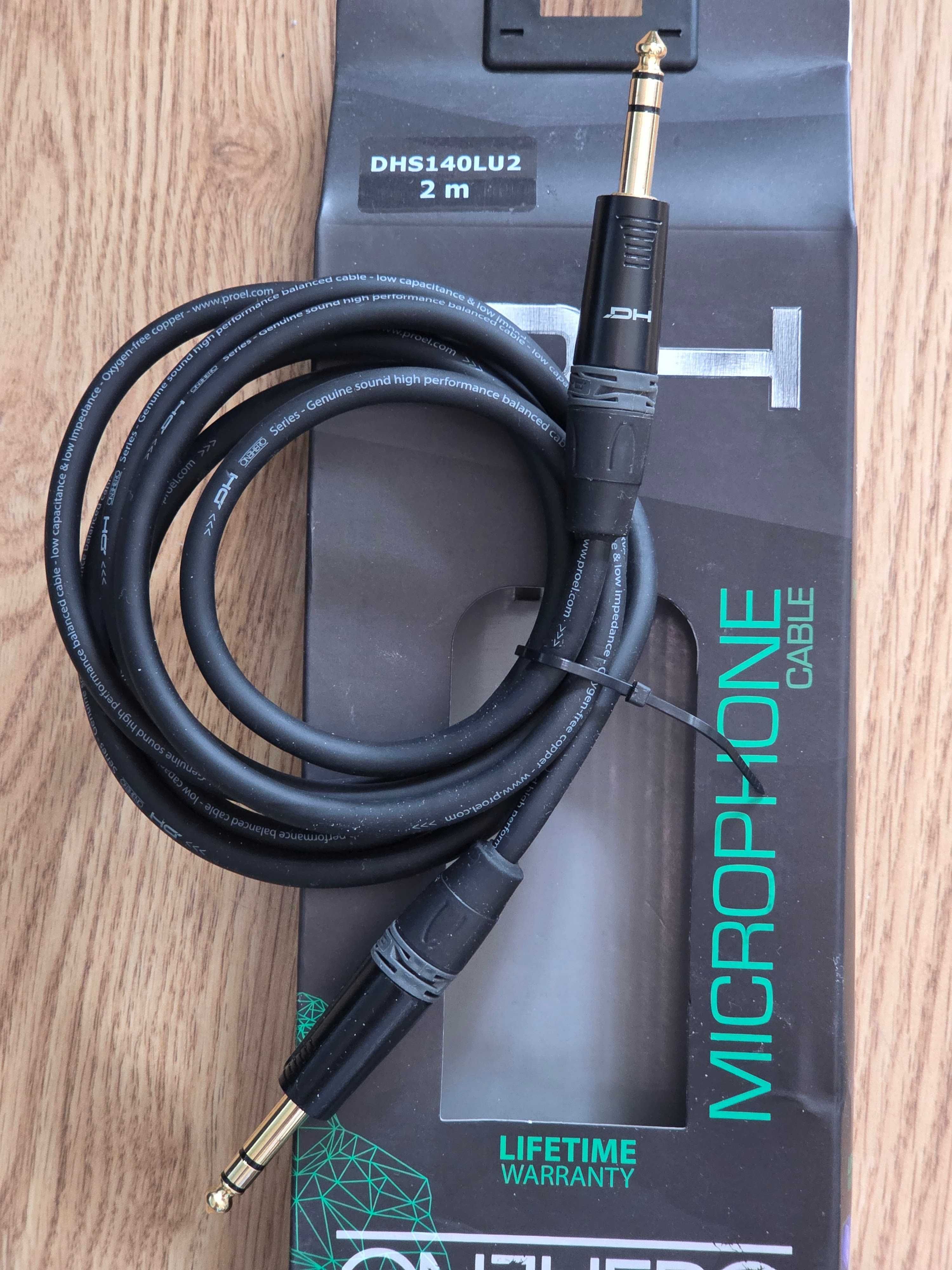 Kable Jack 6,3mm TRRS x Jack 6,3mm TRRS "mikrofonowe", 2x1m oraz 2x2m