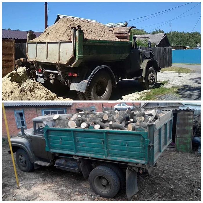 Дрова, песок, щебень, отсев, чернозем, Дрова колотые ЗИЛ КАМАЗ