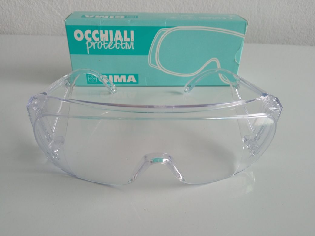 Por estrear - Calças brancas L/XL e Óculos de proteção