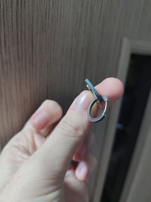 Серьги  с бирюзой