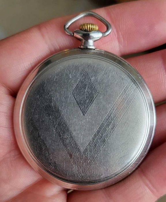 Zegarek Omega Art Deco kieszonka vintage stalowa 38.5L T1 - 1937r