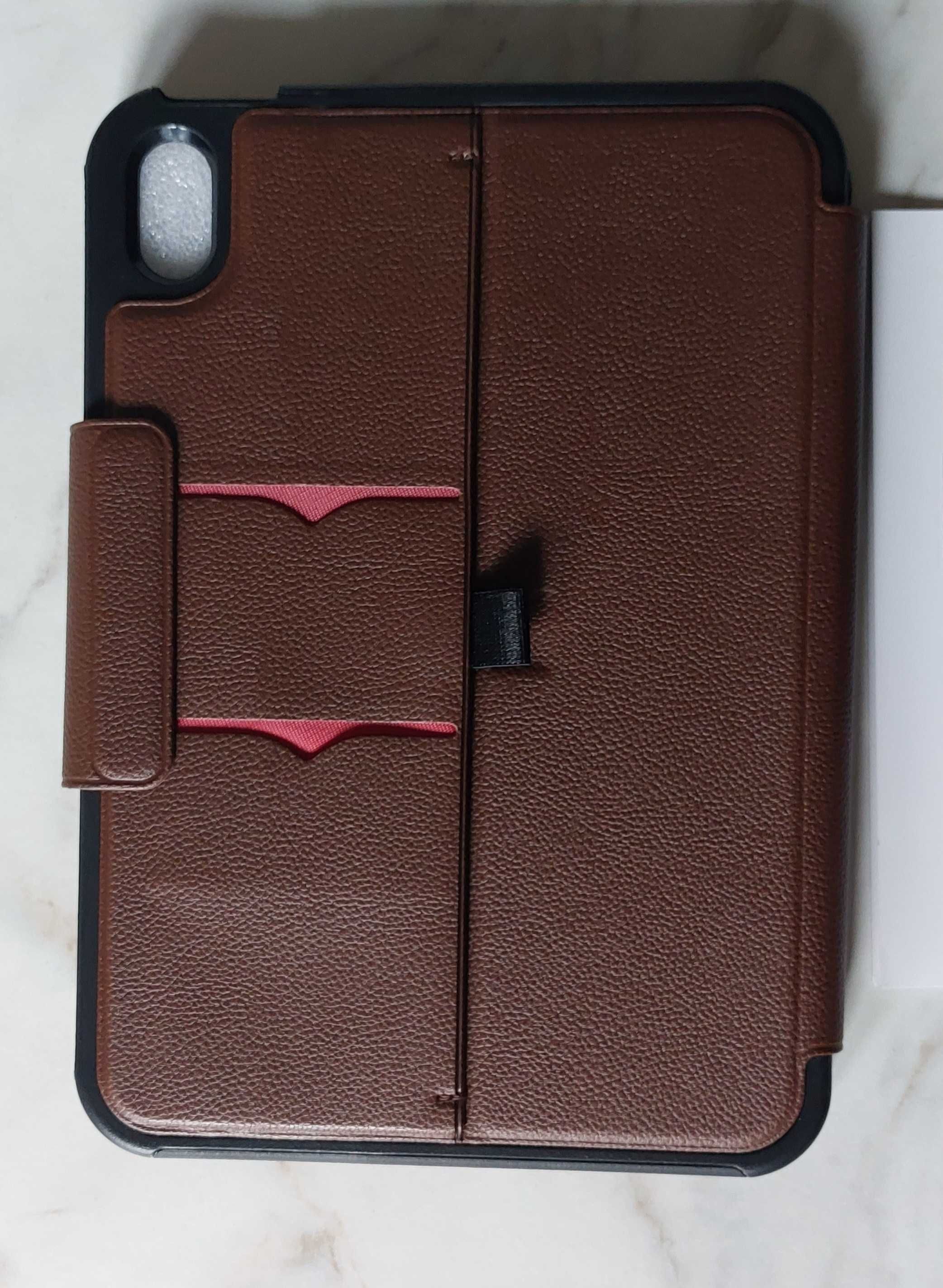 Etui obudowa case pokrowiec futerał z klapką iPad mini 6  2021 brąz