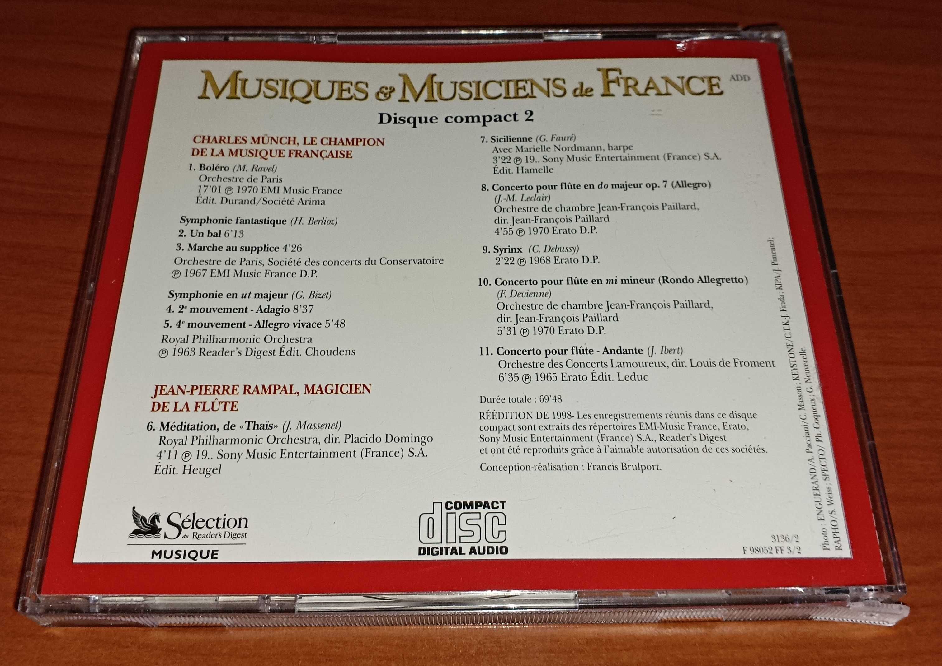 CD Musiques & Musiciens de France: Ravel, Berlioz, Bizet, Massenet...