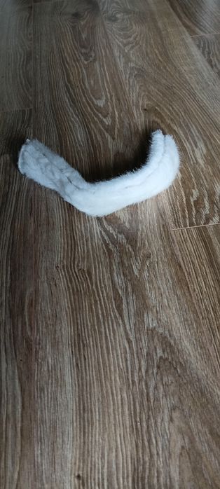 Futerko na nachrapnik / pasek potyliczny 30cm białe