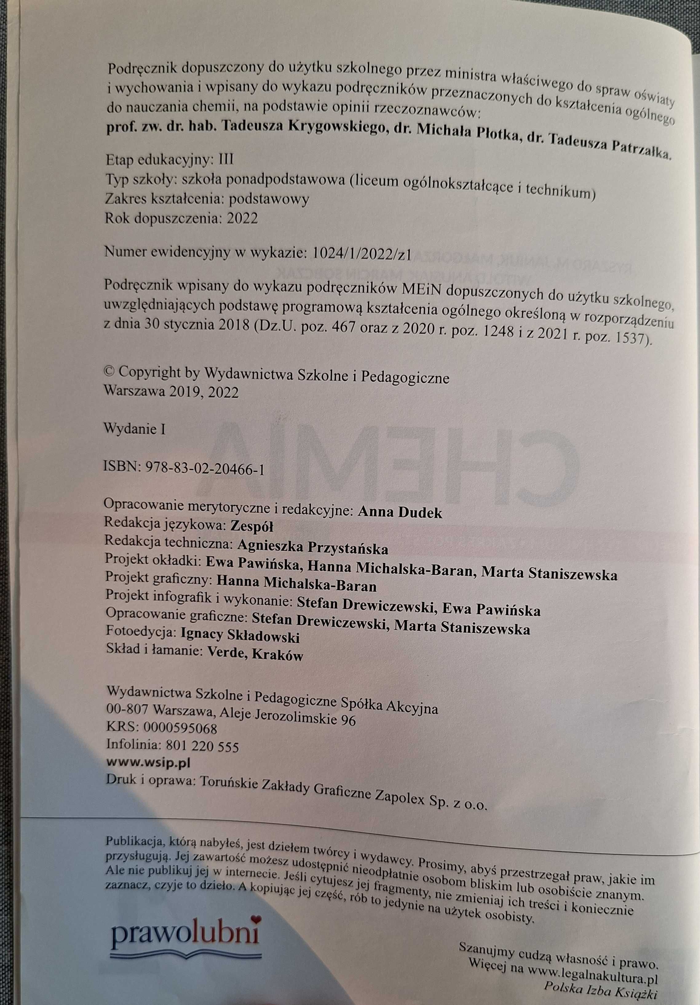Chemia. NOWA EDYCJA. Zakres podstawowy. Klasa 1. WSiP
