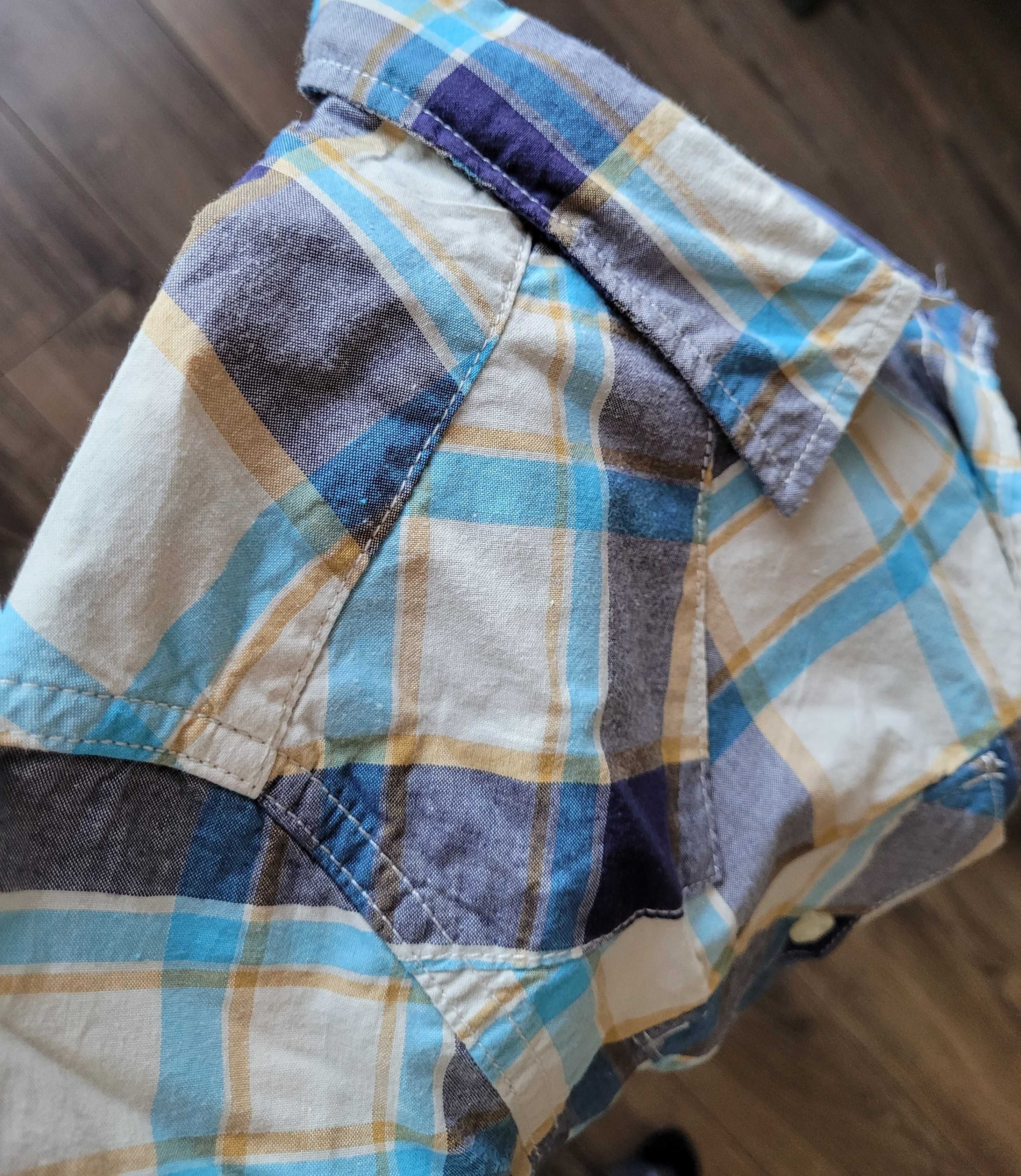 koszula krótki rękaw Levi's z kieszeniami XS slim fit w kratę bawełna