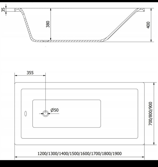Wanna MEXEN Cubik 190 X 90 NOWA