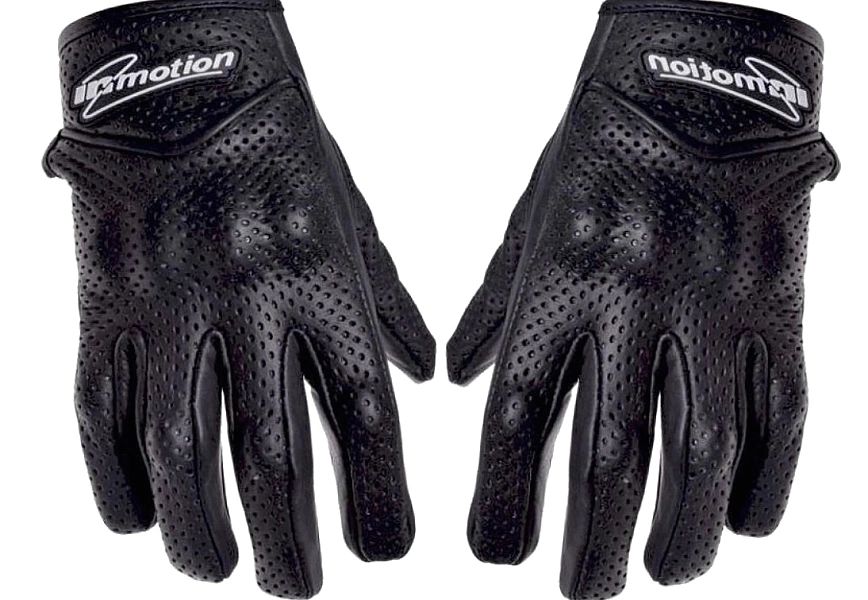 Letnie skórzane rękawice męskie perforowane