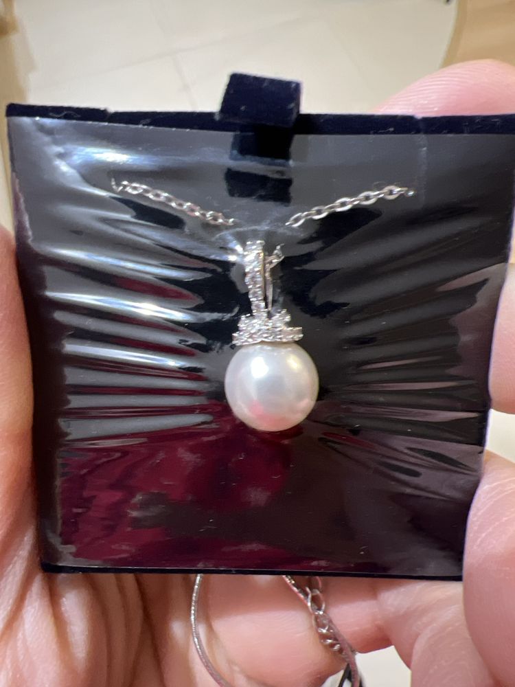 Naszyjnik Swarovski perła kryształki swarovskiego biżuteria