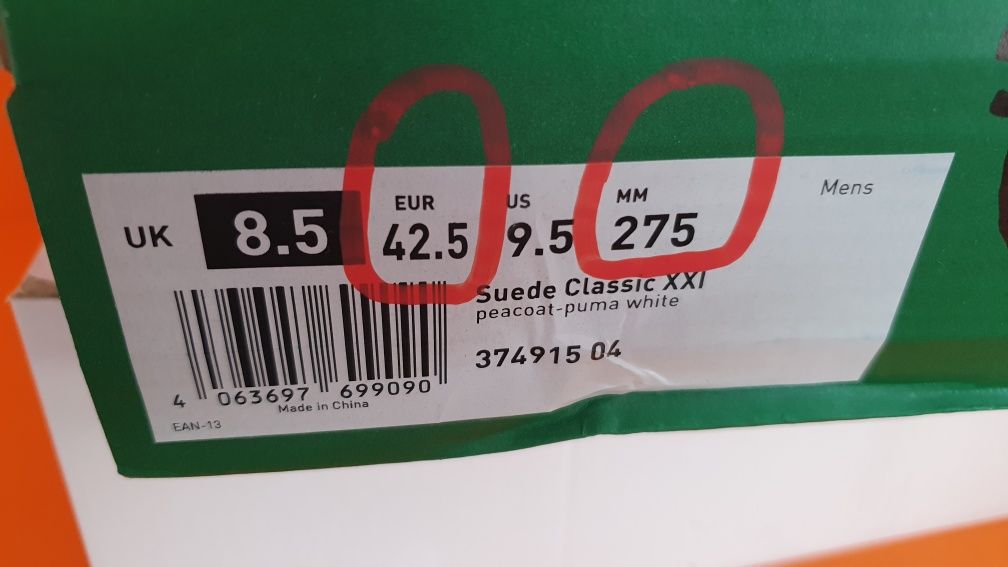 Sneakersy męskie sportowe Puma Suede rozmiar 42.5