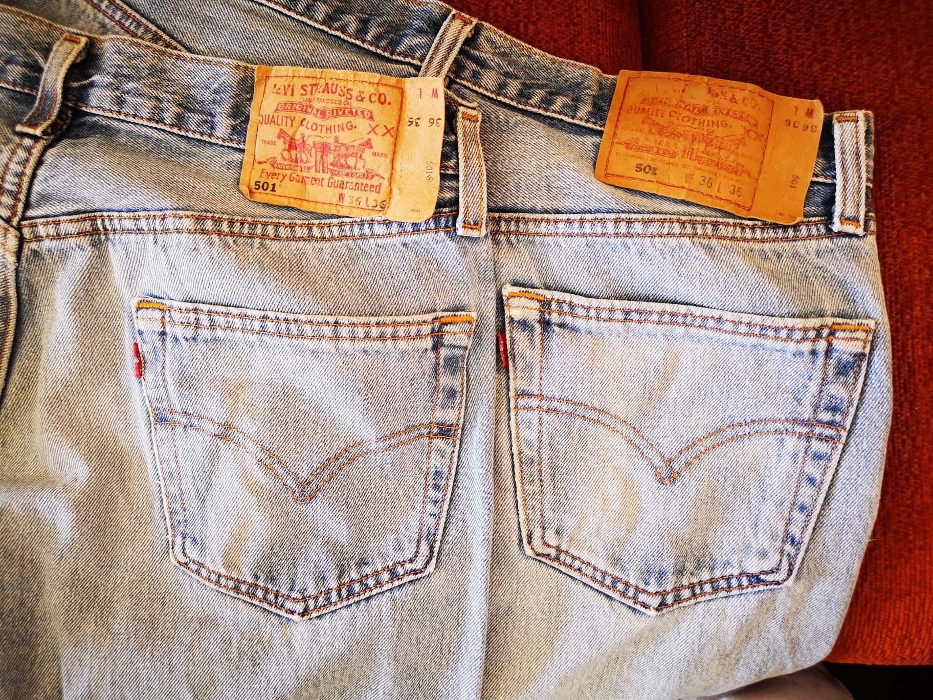 2x Calças Levi's 501 homem originais