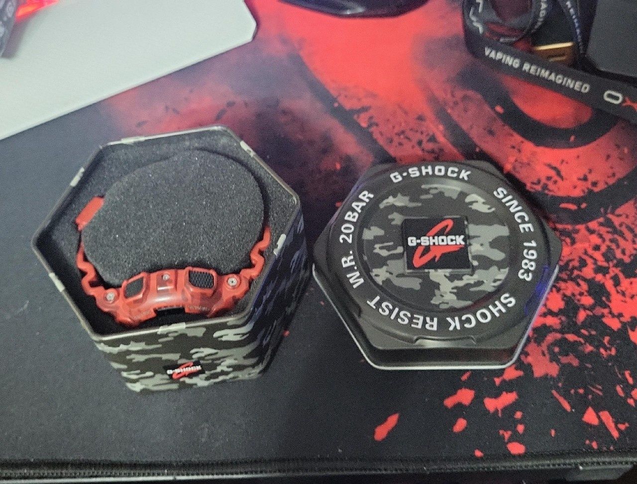 G-shock GA 100CM Czerwony MoroCasio Oryginalny