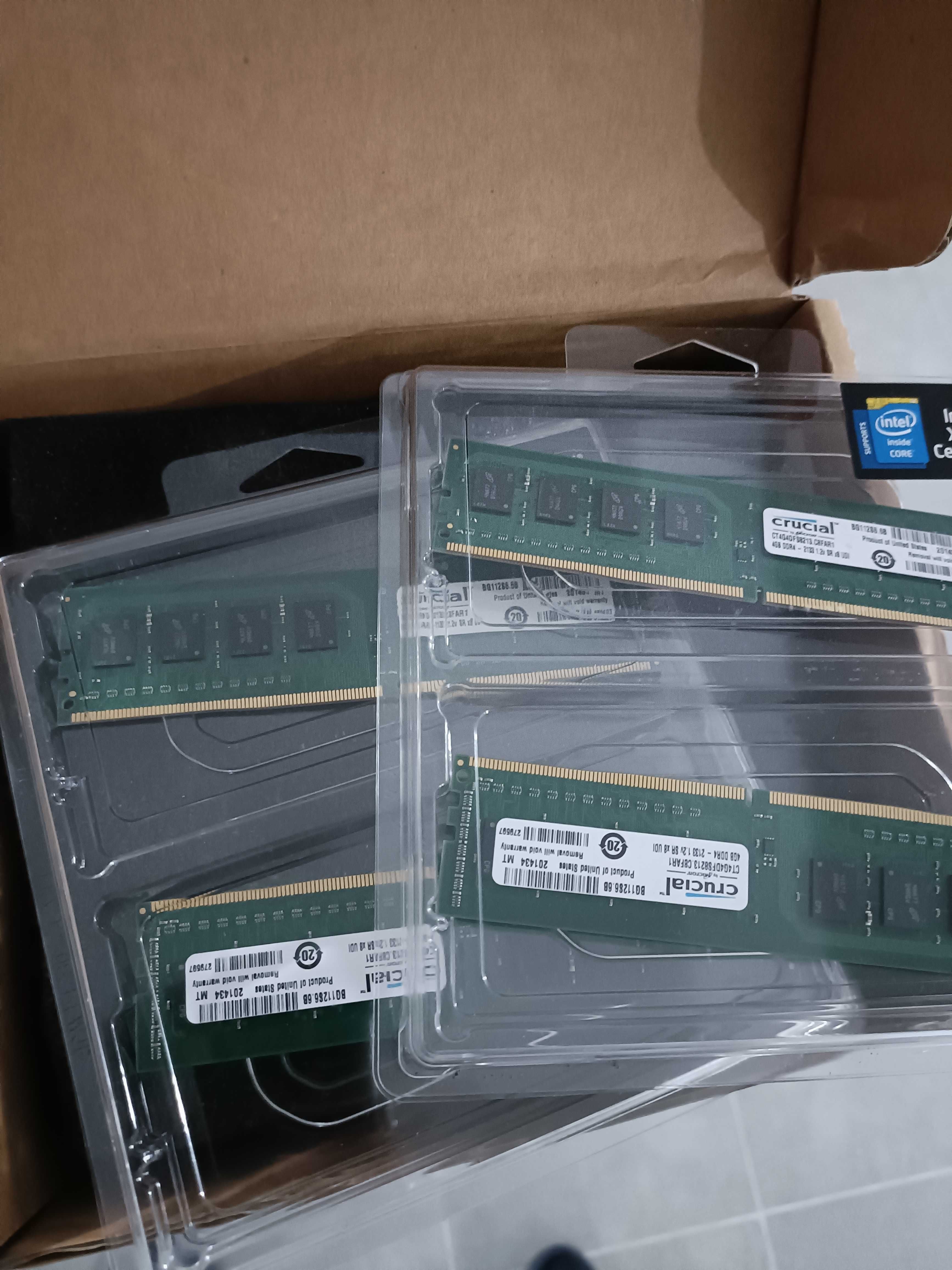 Memoria RAM 16GB DDR4 - 4x4GB DDR4 2133 CRUCIAL PC4 17000 CL15