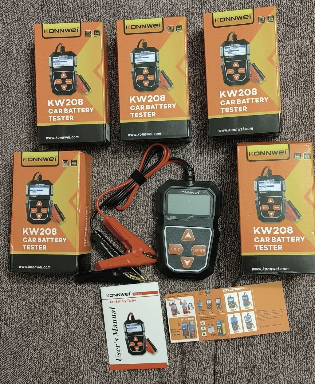 Електронний тестер  Konnwei KW 208. Поддержка лития.