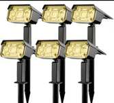 Zestaw 6 szt lampa solarna 50 LED ogrodowa ścienna