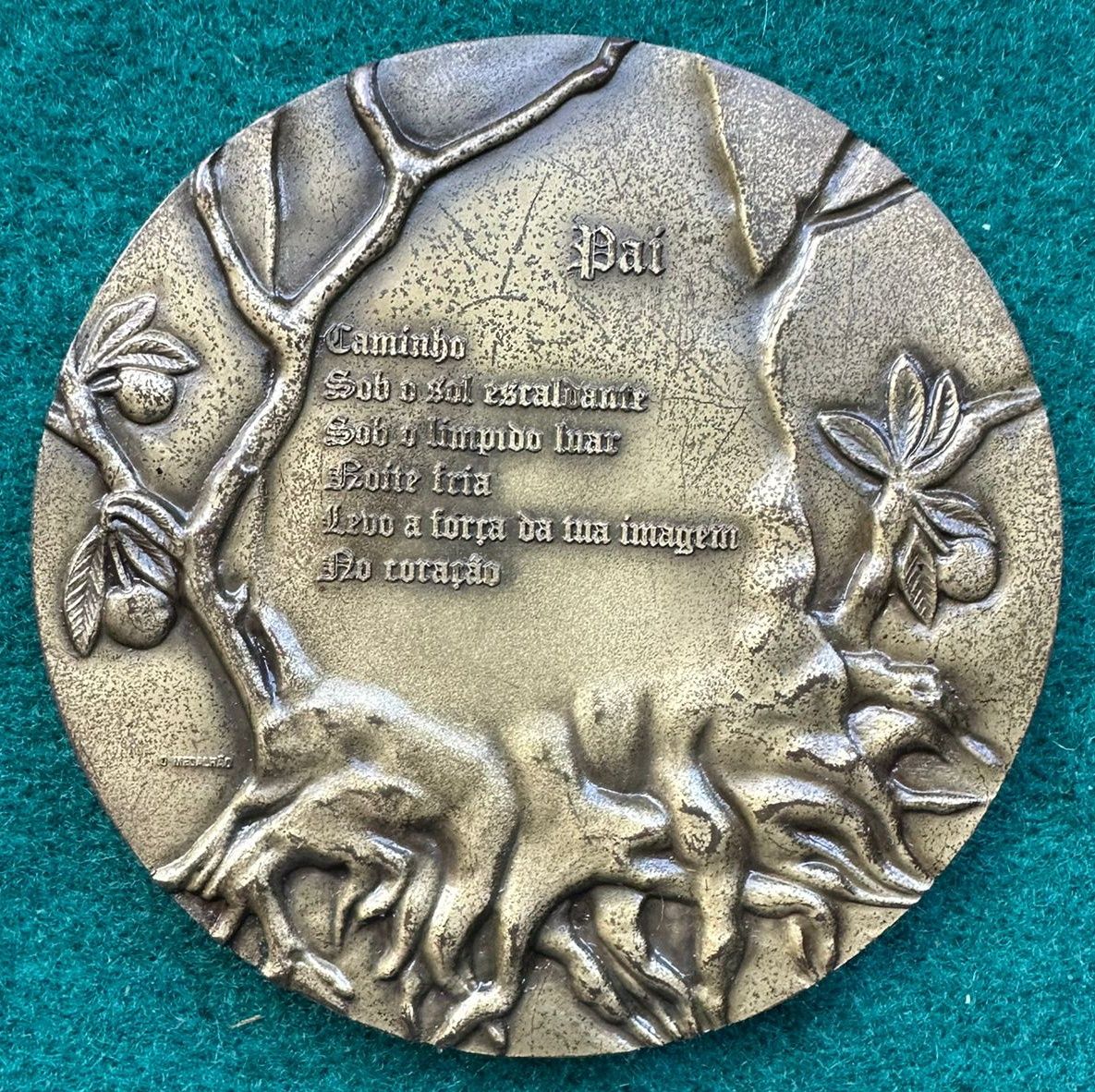Medalha em bronze dia do pai