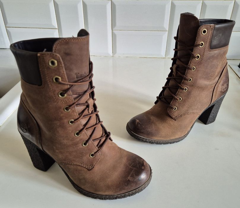 TIMBERLAND EARTHKEEPERS roz. 37 damskie botki na obcasie skóra natural