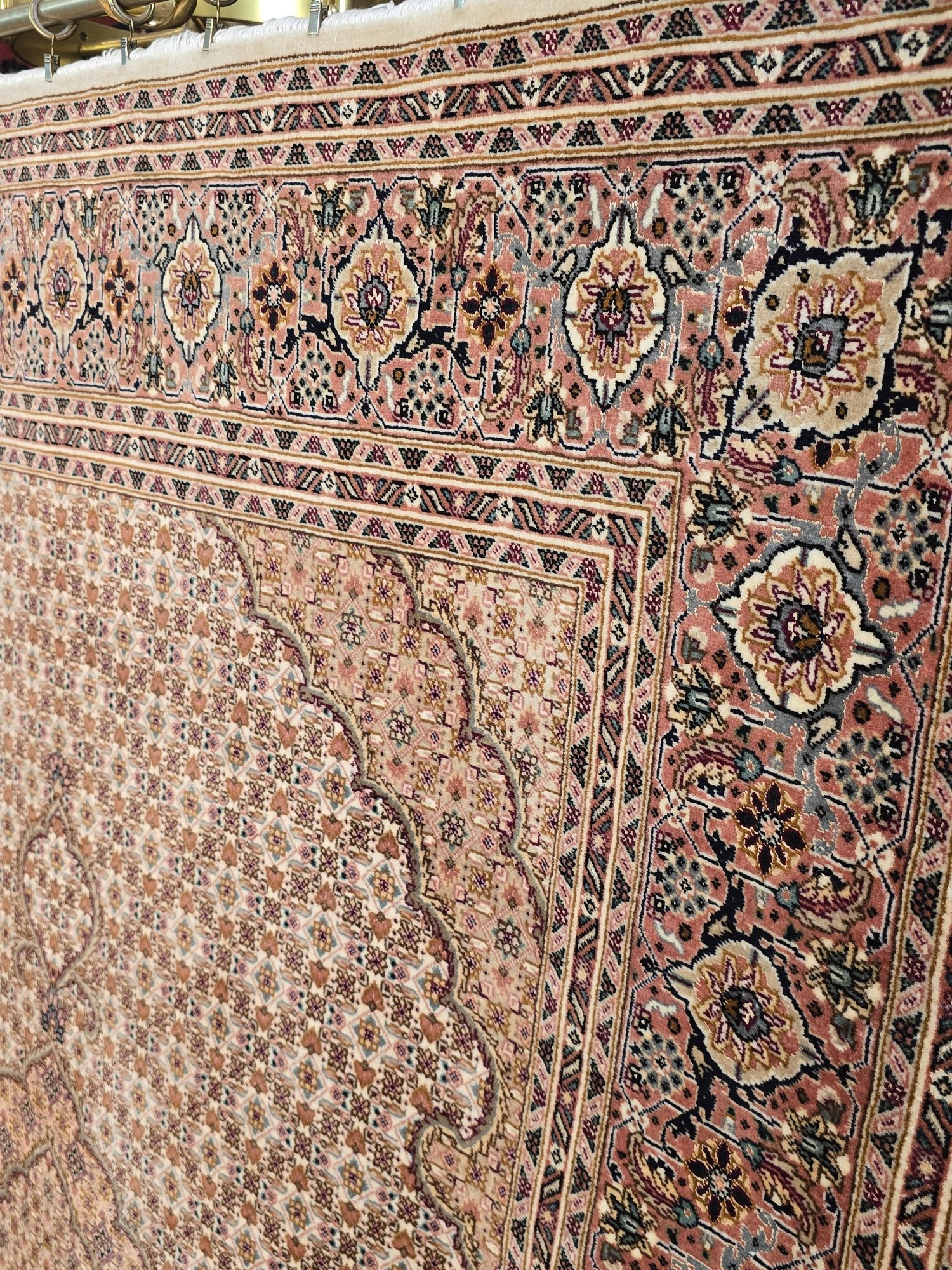 Tabriz Mahi Persja 210x155 Wełna kork z jedwabiem dywan od Persopolis