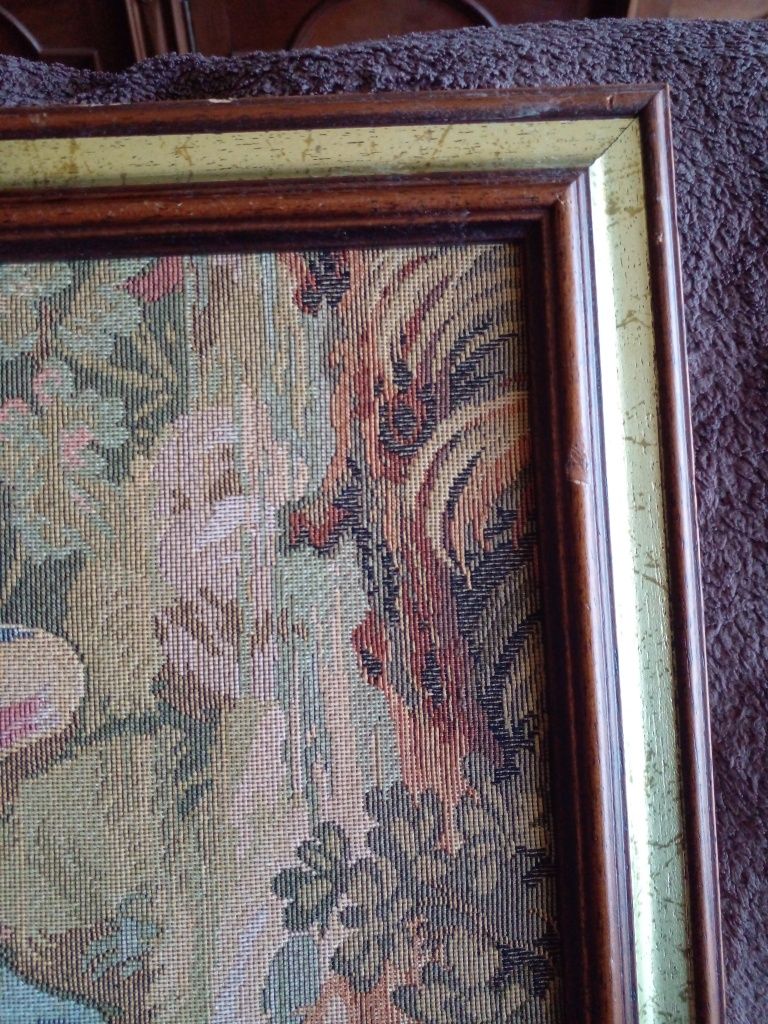 Quadro antigo em tapeçaria GOBLIN