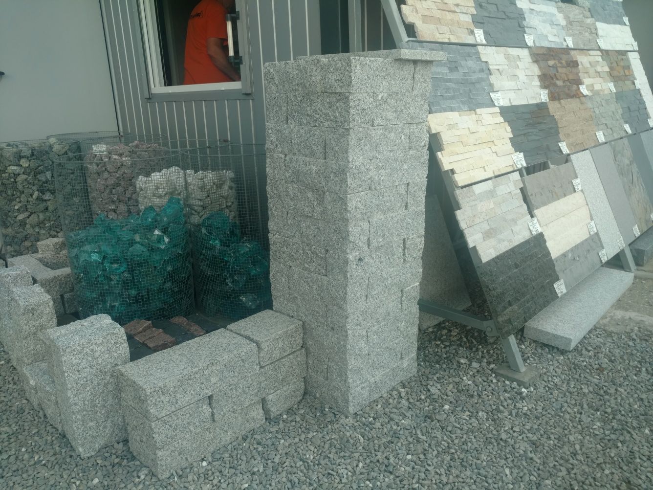 Palisada 60cm kamień murowy granit murkowy kostka granitowa ziemia