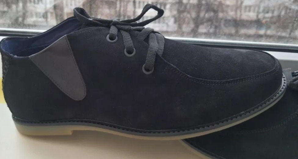 Мужские стильные полуботинки туфли Faber новые натуральная замша 41.5