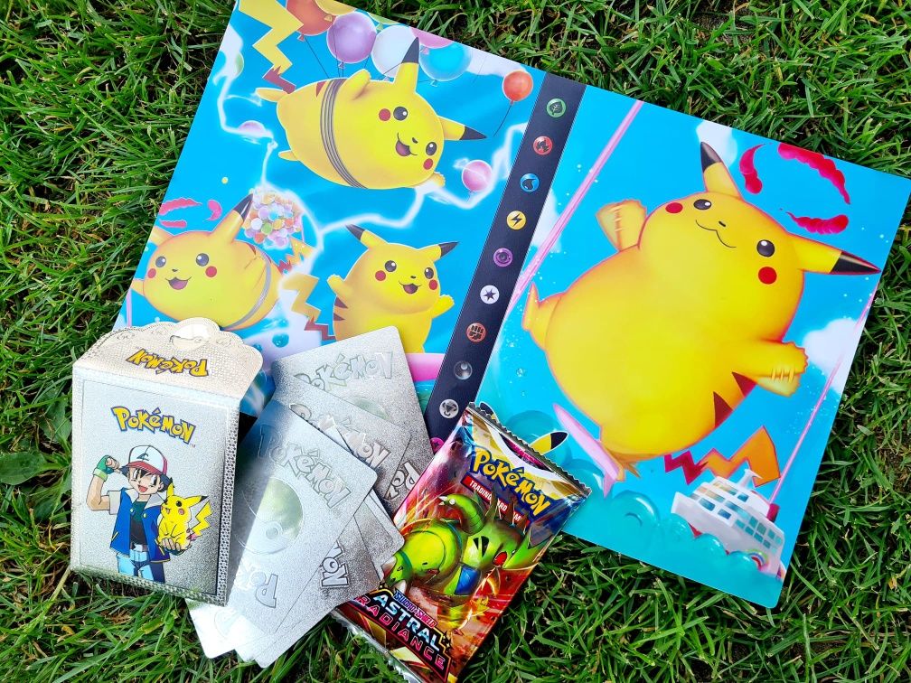 Nowy super zestaw album A5 na karty Pokemon + karty Pokemon - zabawki