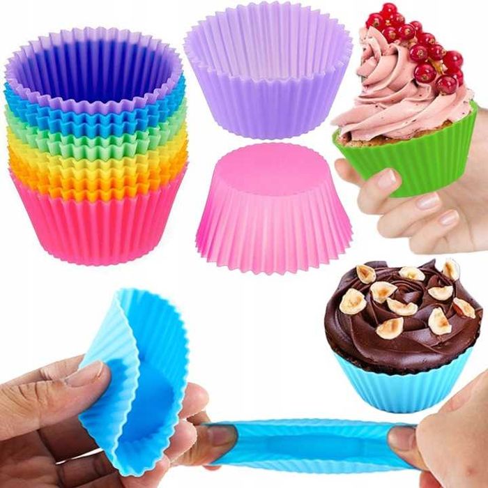 Silikonowe foremki do muffinek babeczek forma muffiny 12 szt #68