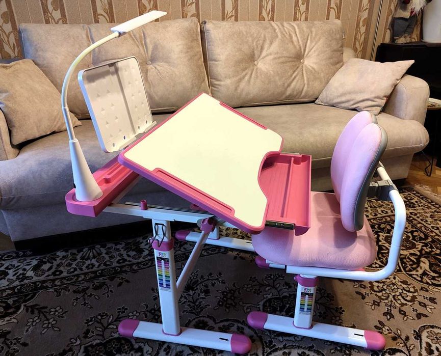 Парта зі стільцем Evo-kids BD-23 + лампа+ підставка для книг.
