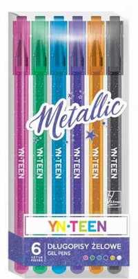 Długopis żelowy 6 kolorów Metallic YN TEEN