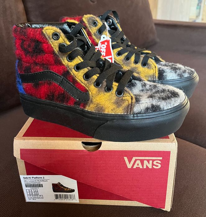 Vans Sk8-Hi Platform filc botki tenisówki sneakersy 34,5 nowe