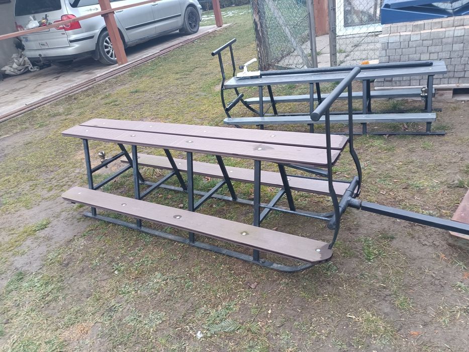 Sanki na kulig ze sztywnym dyszlem