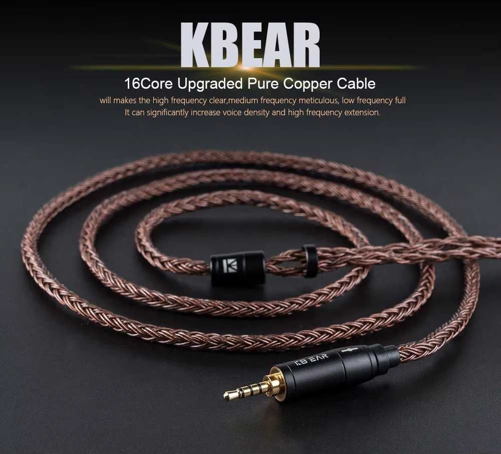 ⇒ Kbear 16 Core Pure Copper - 16-и жильный медный кабель для наушников