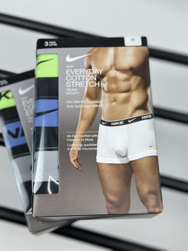 Боксери чоловічі Nike Trunk 3Pk Multi  Оригінал труси 0000KE1008