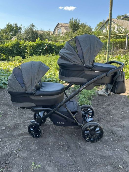 СРОЧНО! Коляска для двійнят Riko Team Duo 04 Antracite