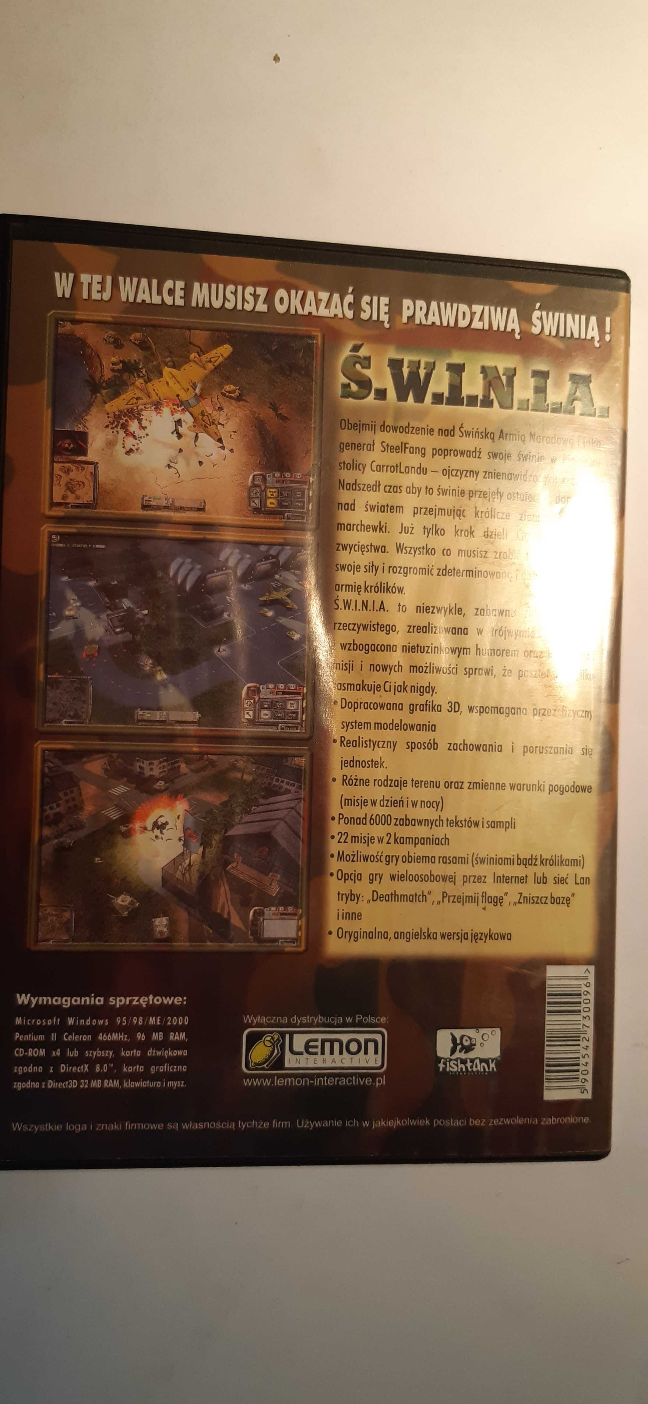 Ś W I N I A  Polskie wydanie , stara strategia retro pc