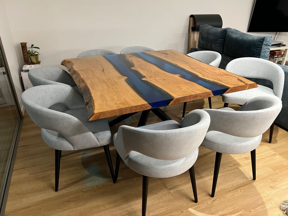 Mesas jantar resina epoxy