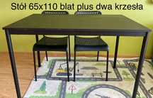 Stół i dwa krzesła z Ikea używany 1 rok
