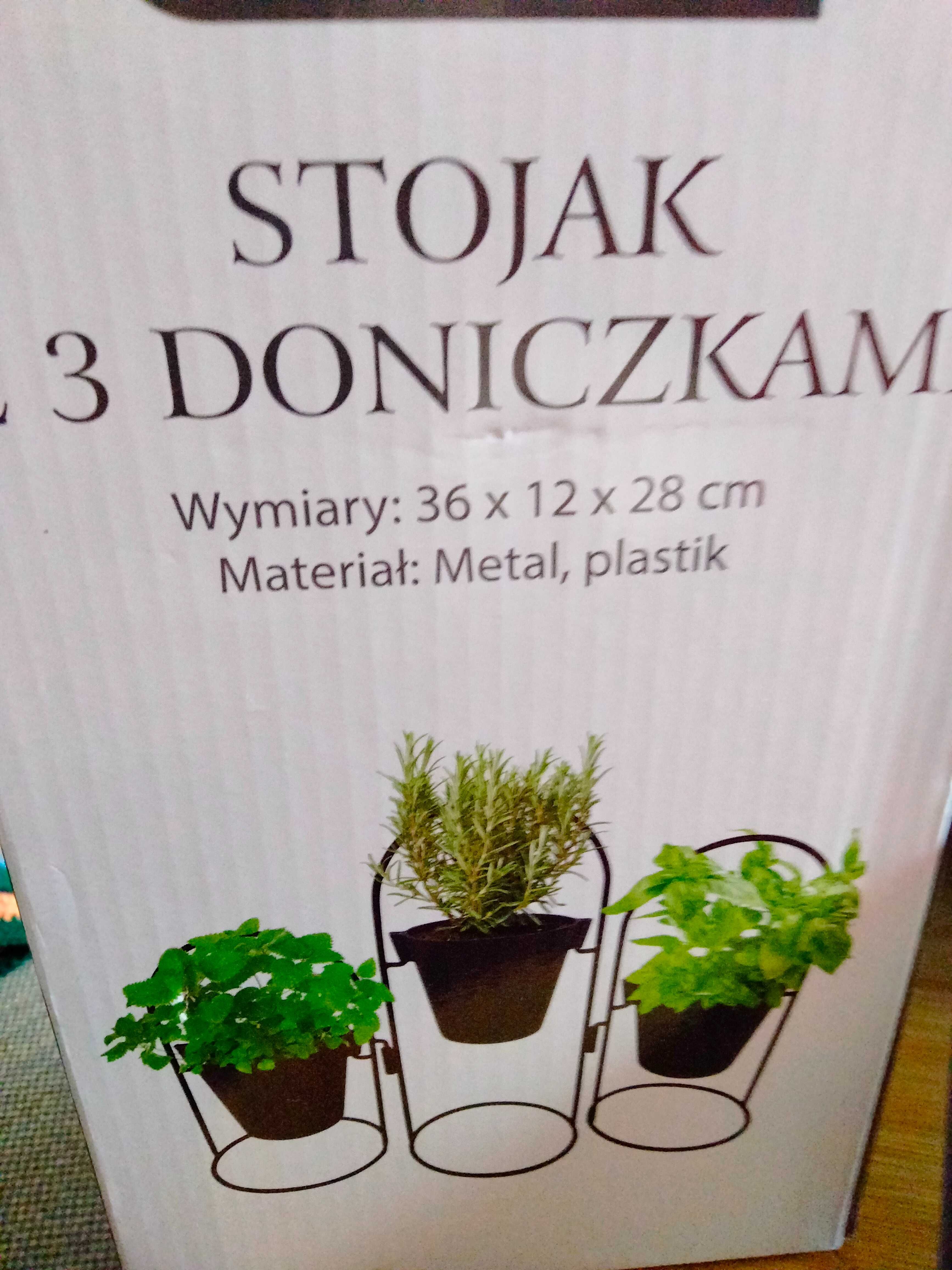 stojak z 3 doniczkami dekorado na prezent