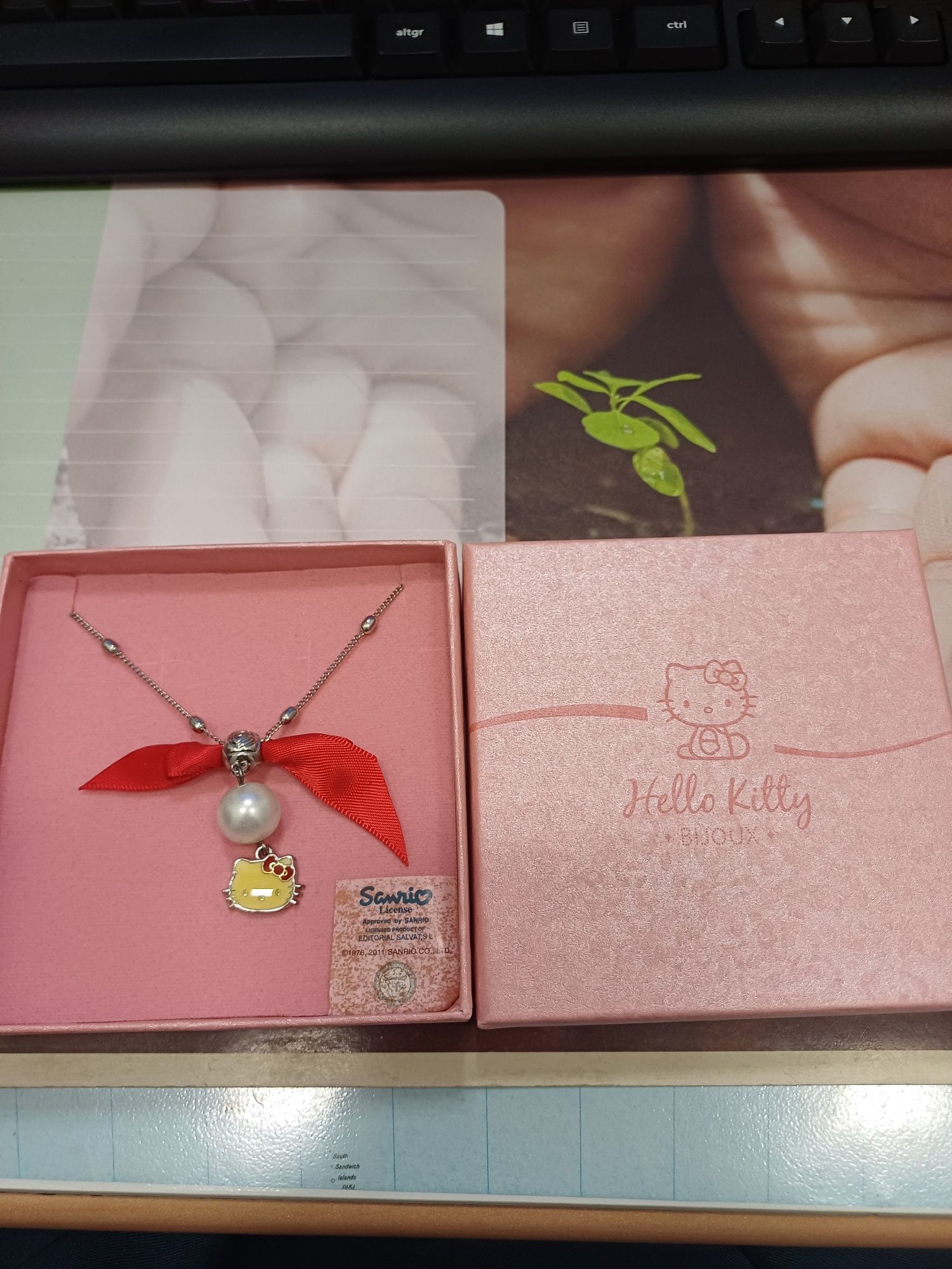 Fio prateado da Hello Kitty