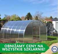 Szklarnia Tunel ogrodowy poliwęglan 6mm 3m x 4/6/8/10m profil 20x20mm