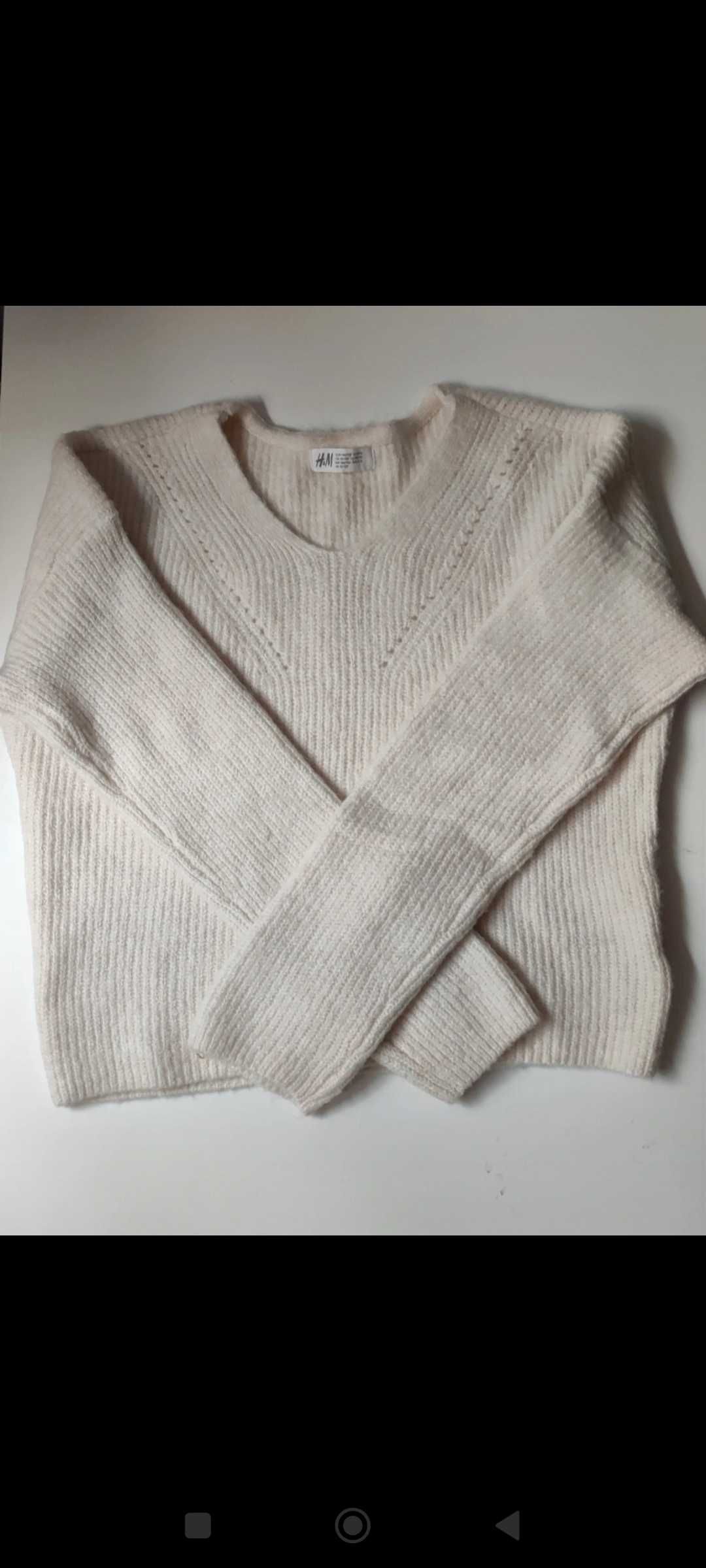 Sweter H&M 146/152 kremowy