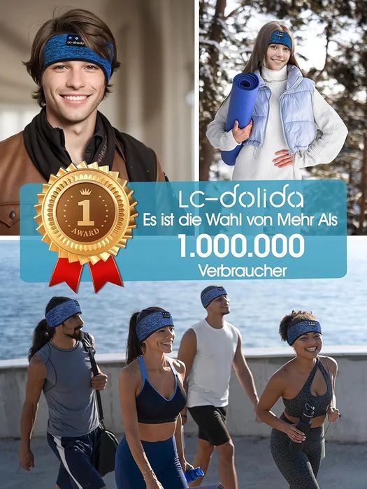 Opaska na głowę + słuchawki Bluetooth LC-dolida N403