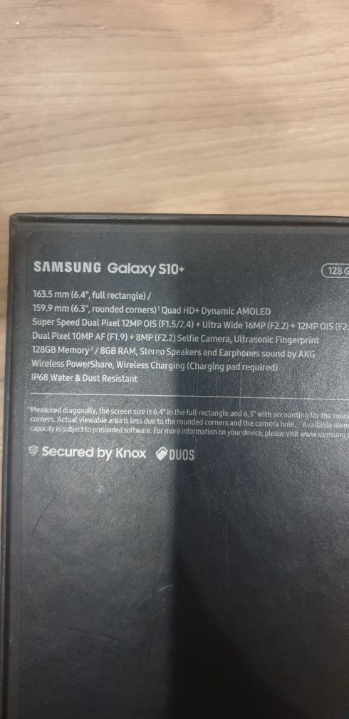Samsung S10 plus 8/128GB pudełko etui