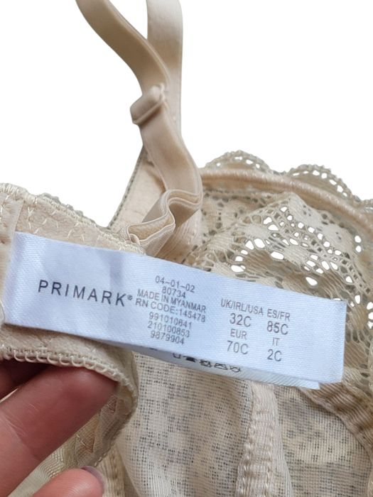 Kremowy koronkowy stanik biustonosz 70C bielizna damska Primark